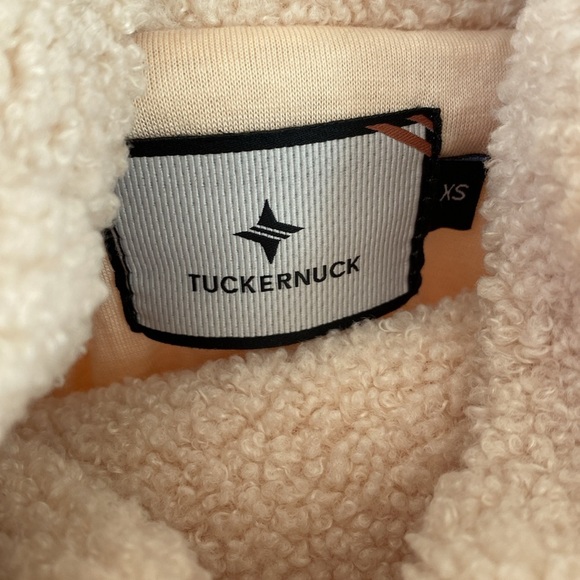 Tuckernuck Tan Teddy Fleece Rollins Pullover XS Sherpa Tan Cream Neutral Warm - Picture 8 of 9